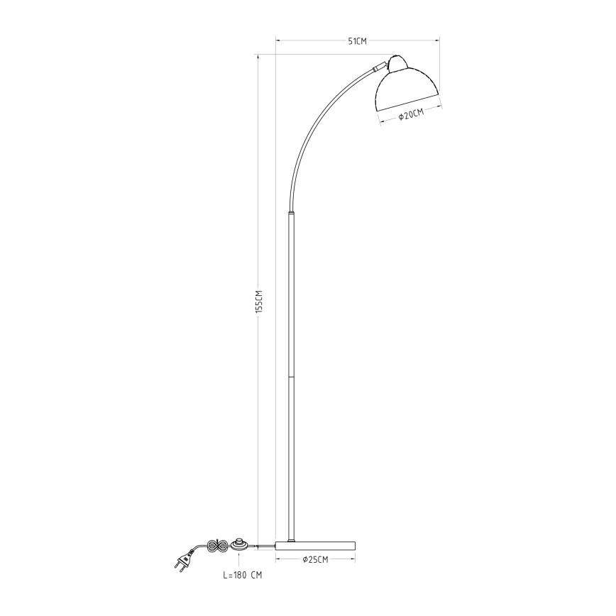 Globo - Podna lampa 1xE27/40W/230V