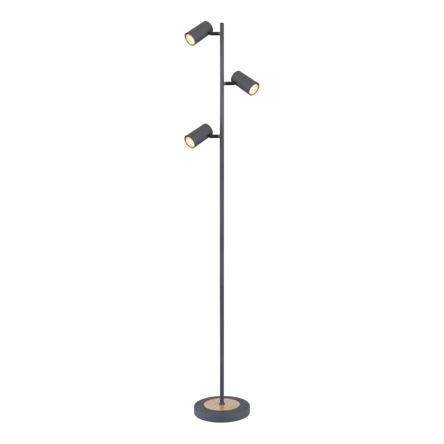 Globo - Podna lampa 3xGU10/5W/230V sivo