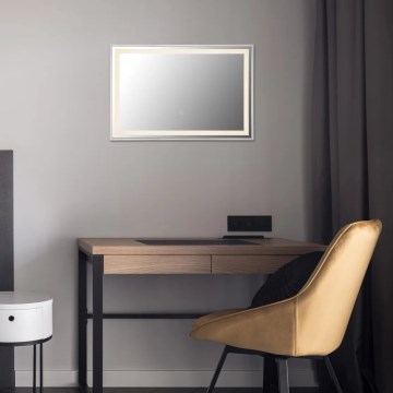 Globo - prigušiva LED zidno ogledalo sa LED pozadinskim osvetljenjem/10W/230V 2700/4000/6500K 60x40 cm