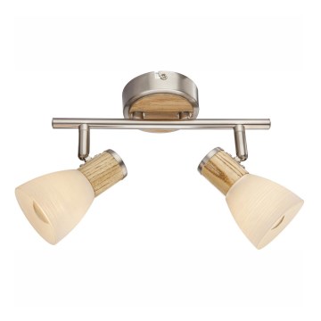 Globo - Reflektorska lampa 2xE14/40W/230V jasen