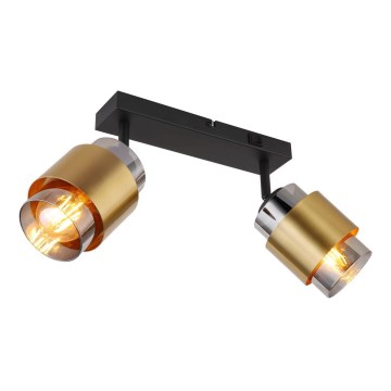 Globo - Reflektorska lampa 2xE27/40W/230V crno/mesing