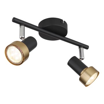 Globo - Reflektorska lampa  2xGU10/25W/230V crno/zlatna