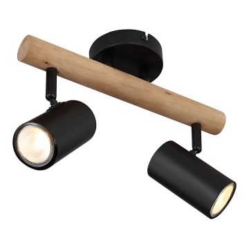 Globo - Reflektorska lampa 2xGU10/5W/230V drvo/metal