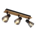 Globo - Reflektorska lampa 3xE14/40W/230V crno/drvo