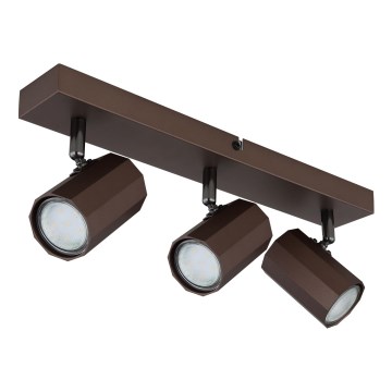 Globo - Reflektorska lampa 3xGU10/25W/230V braon