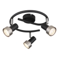 Globo - Reflektorska lampa  3xGU10/25W/230V crno/srebrno