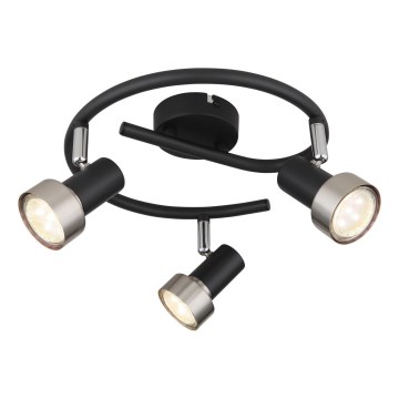 Globo - Reflektorska lampa  3xGU10/25W/230V crno/srebrno