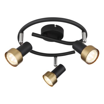 Globo - Reflektorska lampa  3xGU10/25W/230V crno/zlatna