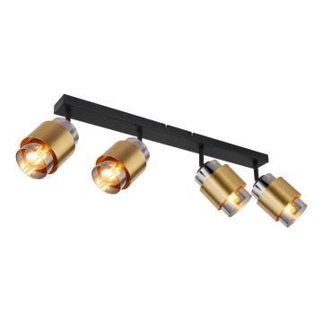 Globo - Reflektorska lampa 4xE27/40W/230V crno/mesing