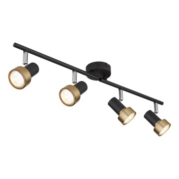 Globo - Reflektorska lampa  4xGU10/25W/230V crno/zlatna