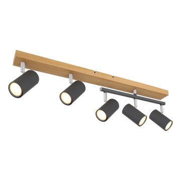 Globo - Reflektorska lampa 5xGU10/35W/230V braon/crno