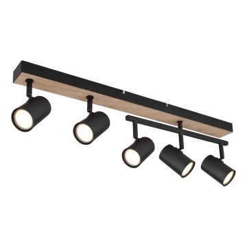 Globo - Reflektorska lampa 5xGU10/35W/230V crno/braon