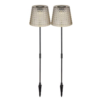 Globo - Set 2x LED Solarno svetlo LED/0,06W/3V IP44 sivo