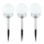 Globo - Set 3x LED Solarno svetlo LED/0,06W/3V 4000K pr. 10 cm IP44