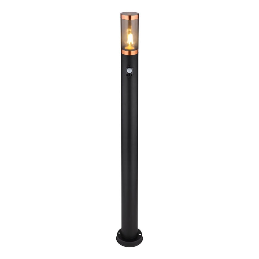 Globo - Spoljašnja lampa sa senzorom 1xE27/15W/230V IP44 110 cm crno/bakreno