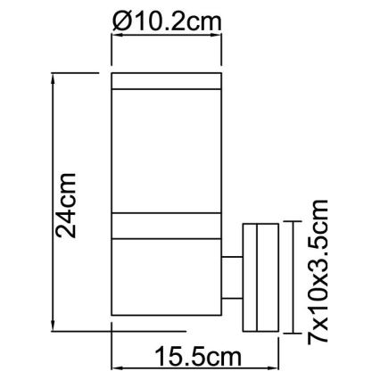 Globo - Spoljašnja zidna lampa 1xE27/60W/230V IP44