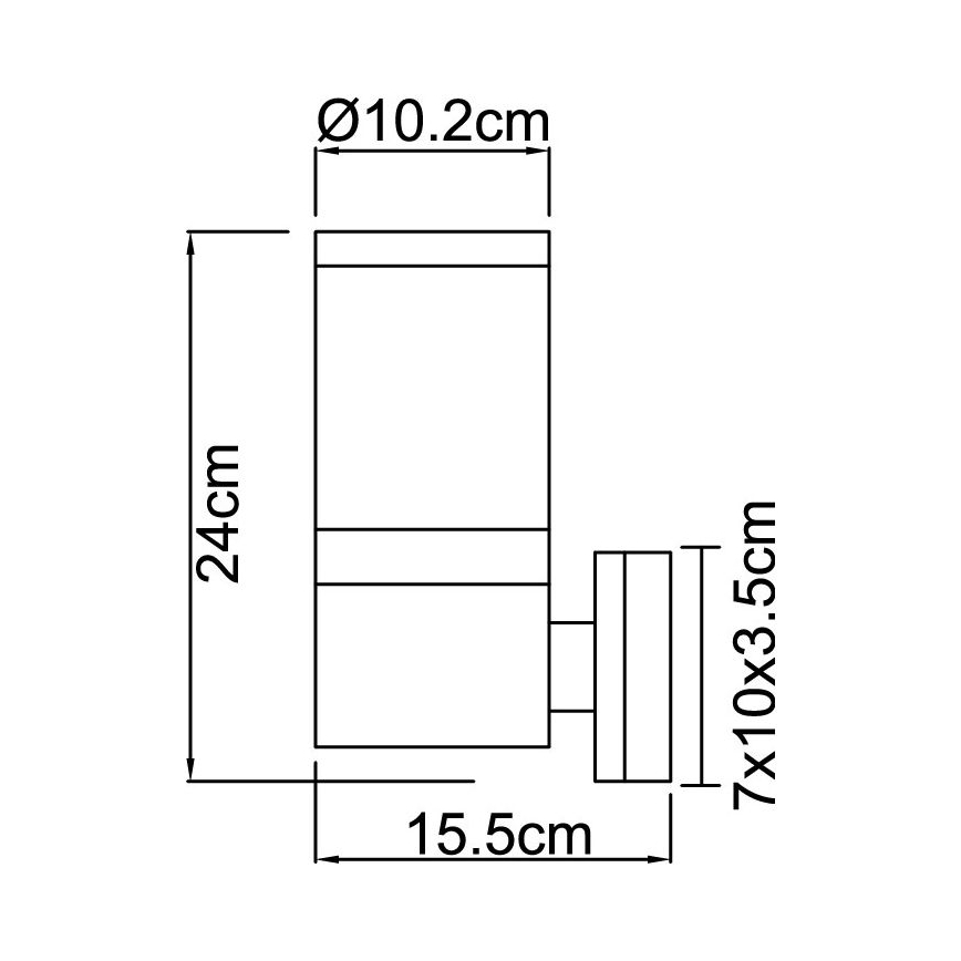 Globo - Spoljašnja zidna lampa 1xE27/60W/230V IP44