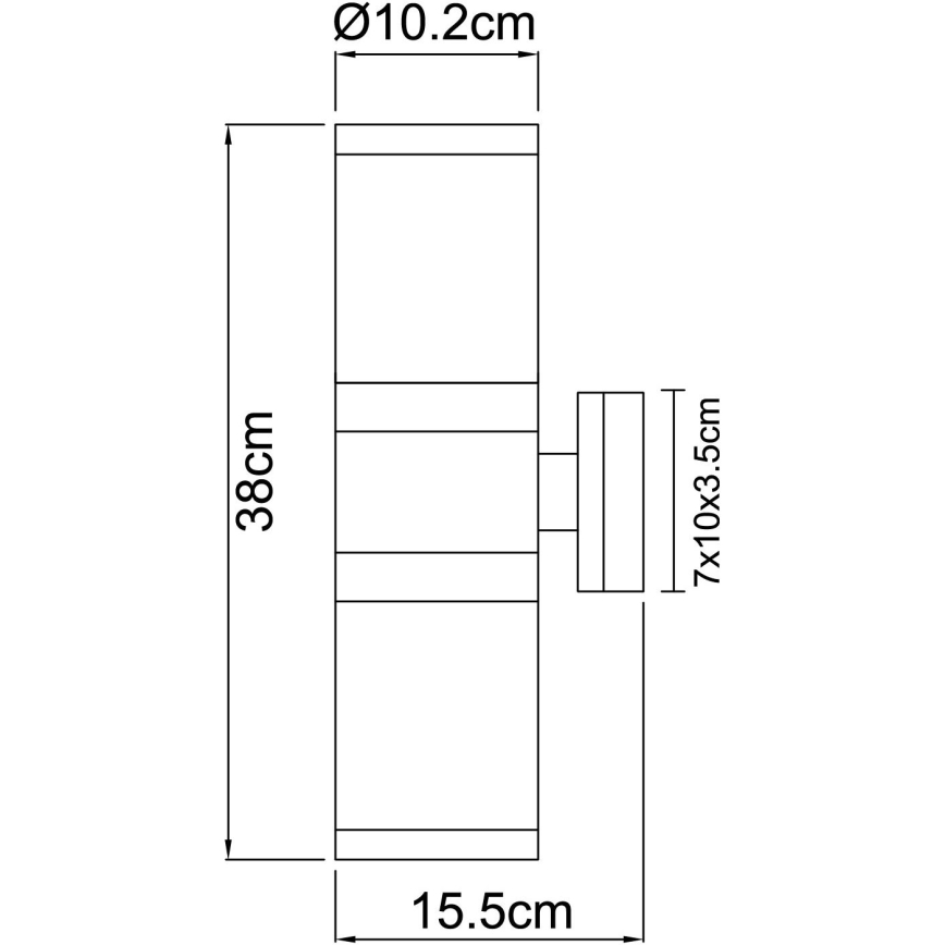 Globo - Spoljašnja zidna lampa 2xE27/60W/230V IP44