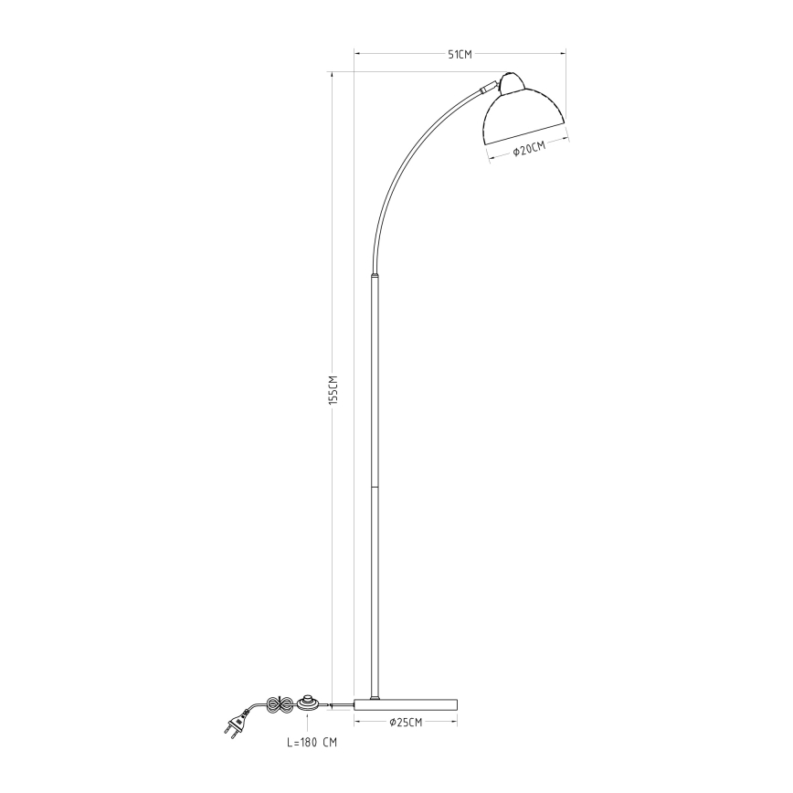 Globo - Stojeća lampa 1xE27/40W/230V