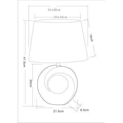 Globo - Stona lampa 1xE27/40W/230V