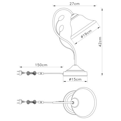 Globo - Stona lampa 1xE27/60W/230V