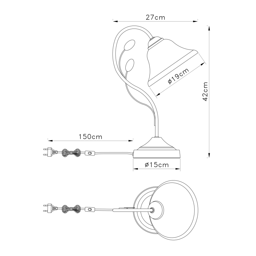 Globo - Stona lampa 1xE27/60W/230V