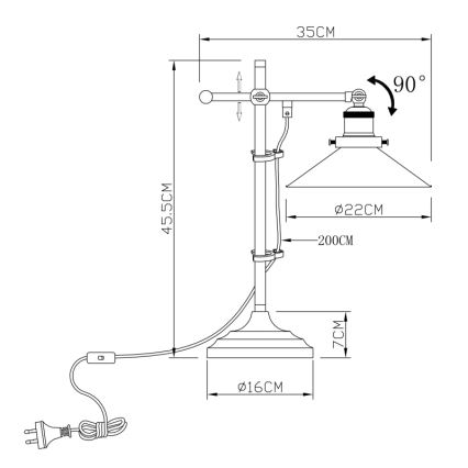 Globo - Stona lampa 1xE27/60W/230V