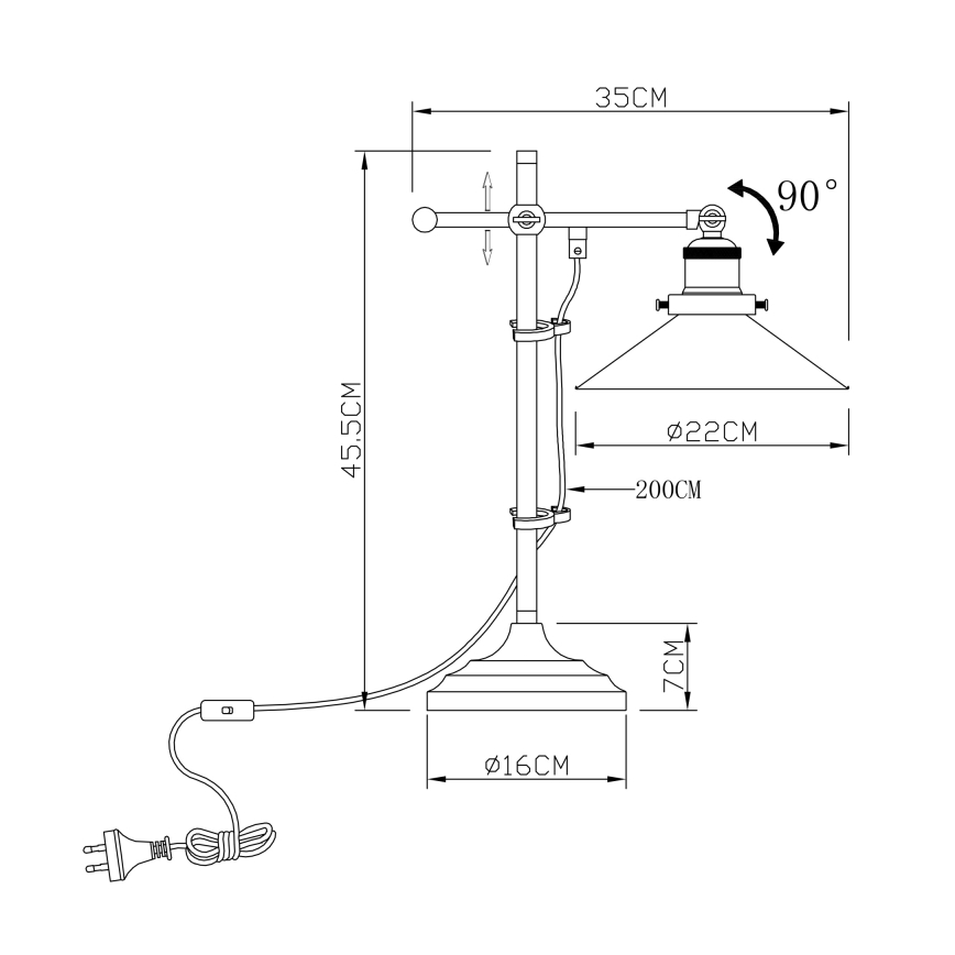 Globo - Stona lampa 1xE27/60W/230V