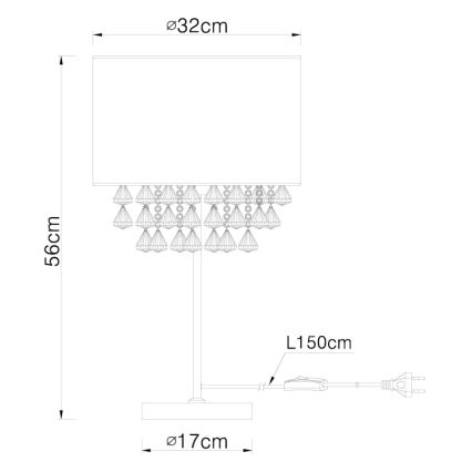 Globo - Stona lampa 1xE27/60W/230V