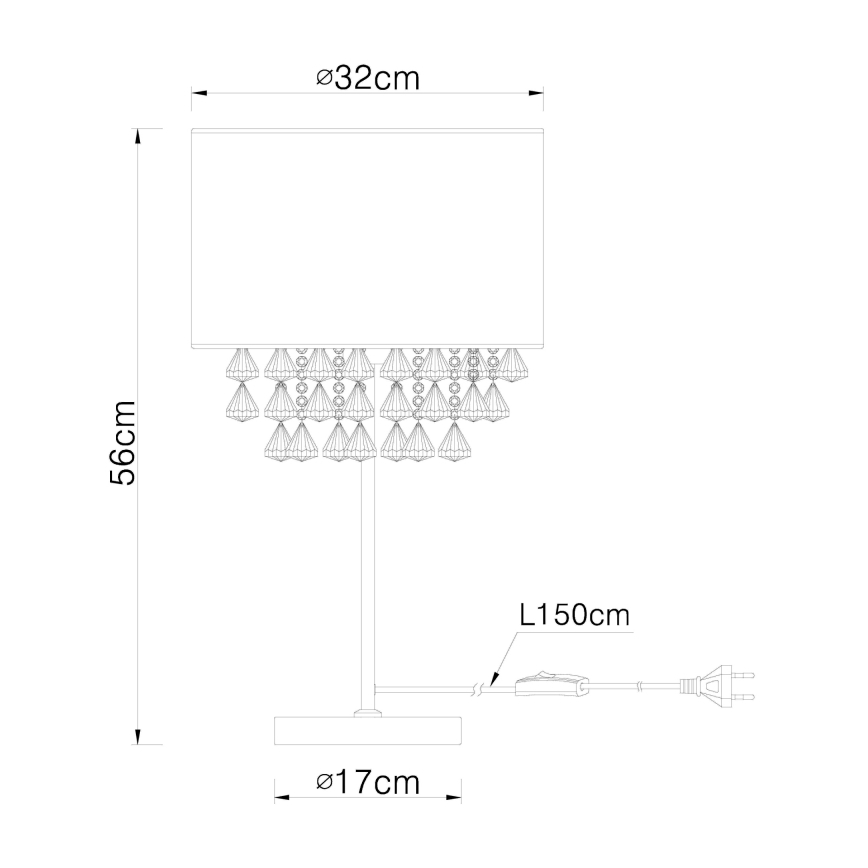 Globo - Stona lampa 1xE27/60W/230V