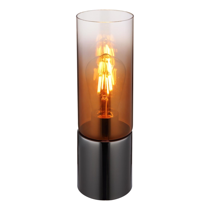 Globo - Stona lampa na dodir 1xE27/25W/230V pr. 9 cm crno/bakrena