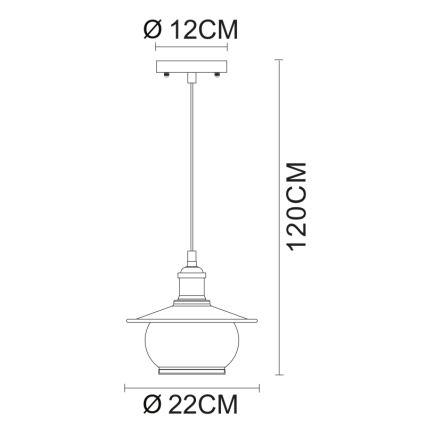 Globo - Viseća lampa 1xE27/60W/230V