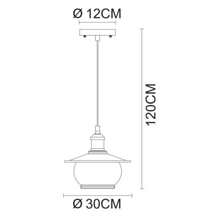Globo - Viseća lampa 1xE27/60W/230V