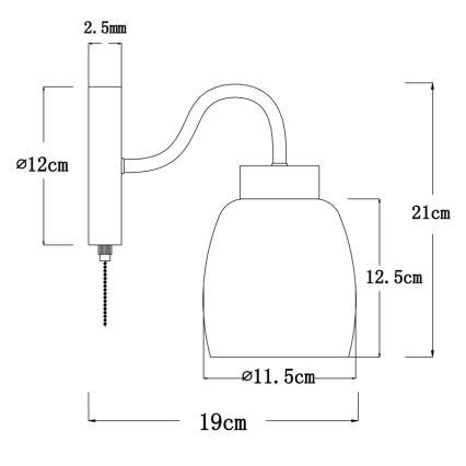 Globo - Zidna lampa 1xE27/40W/230V