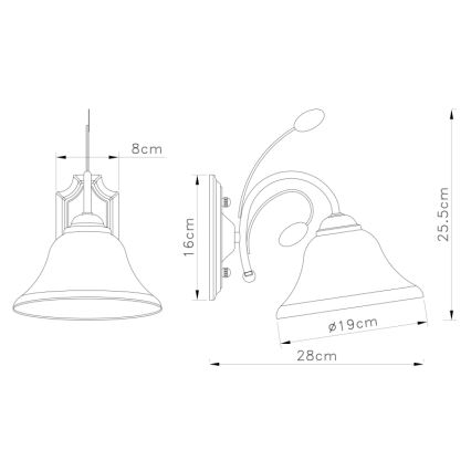 Globo - Zidna lampa 1xE27/60W/230V