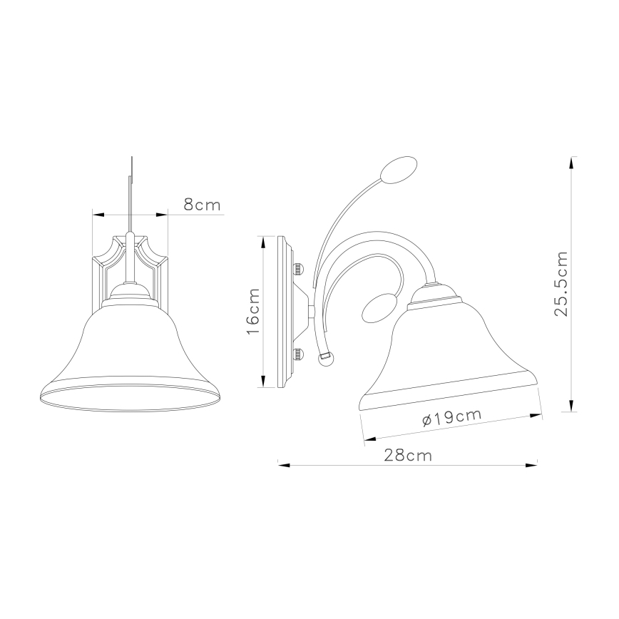 Globo - Zidna lampa 1xE27/60W/230V