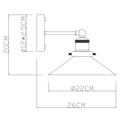 Globo - Zidna lampa 1xE27/60W/230V