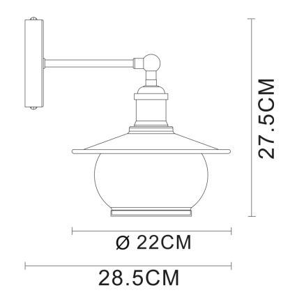 Globo - Zidna lampa 1xE27/60W/230V