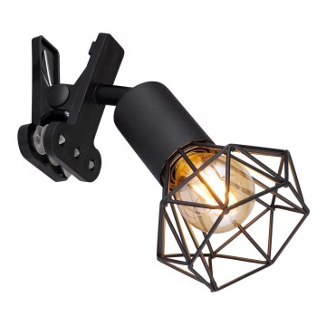 Globo - Zidna lampa sa štipaljkom 1xE14/40W/230V crno