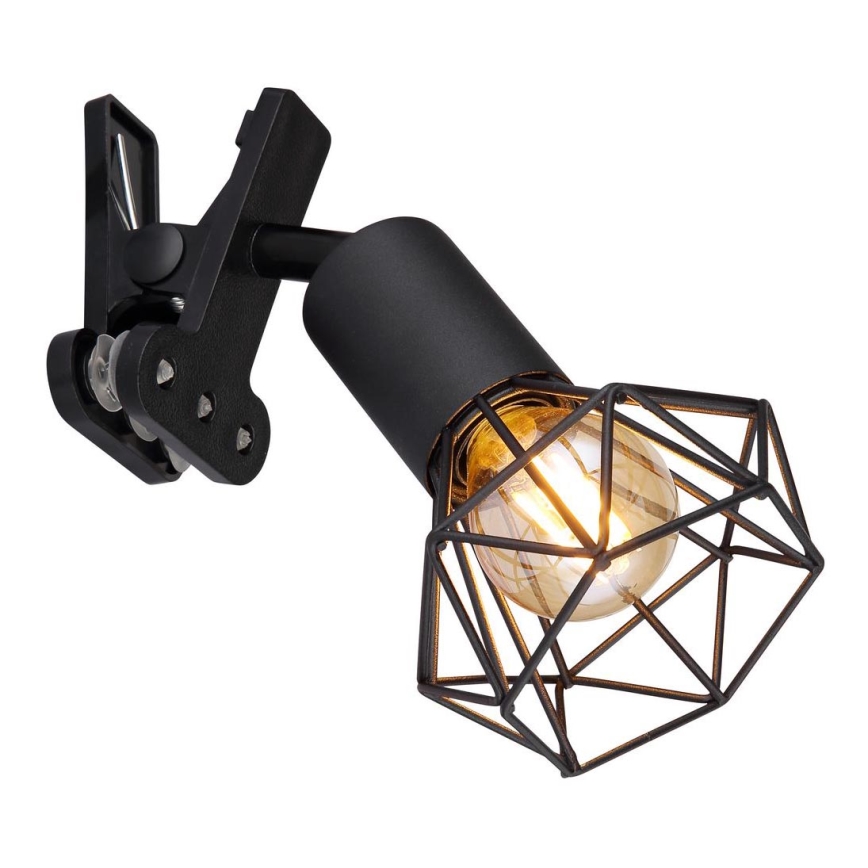 Globo - Zidna lampa sa štipaljkom 1xE14/40W/230V crno