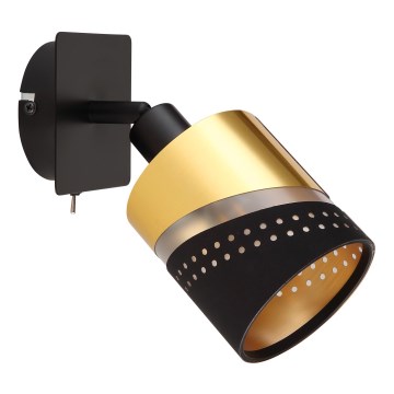 Globo - Zidna reflektorska lampa 1xE14/25W/230V crno/zlatna