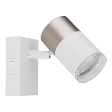 Globo - Zidna reflektorska lampa 1xGU10/25W/230V bela/mat krom