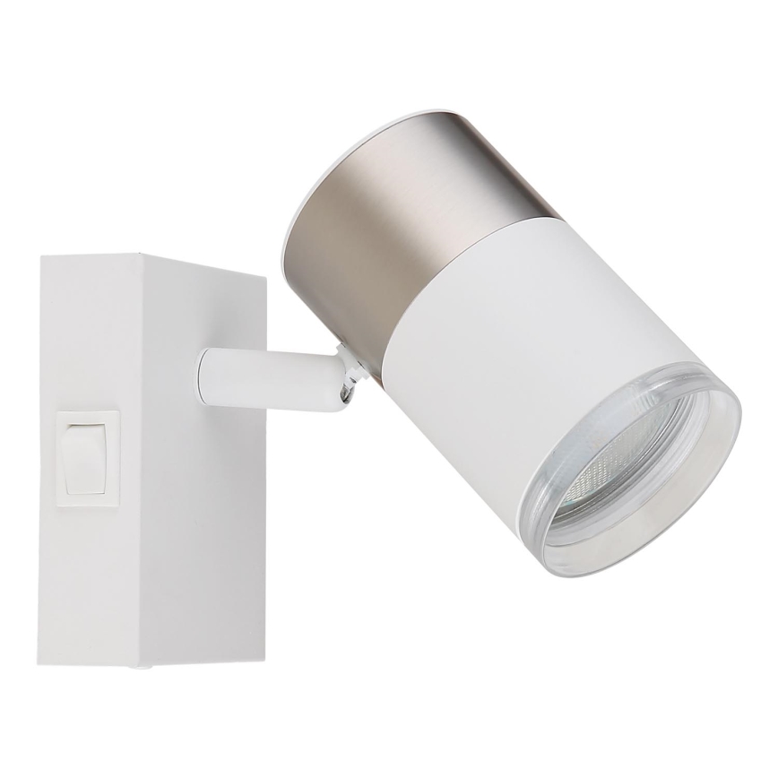 Globo - Zidna reflektorska lampa 1xGU10/25W/230V bela/mat krom
