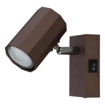 Globo - Zidna reflektorska lampa 1xGU10/25W/230V braon