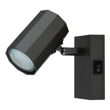 Globo - Zidna reflektorska lampa 1xGU10/25W/230V crno