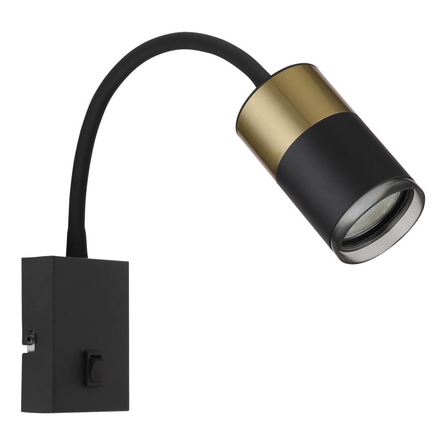 Globo - Zidna reflektorska lampa 1xGU10/25W/230V crno/zlatna