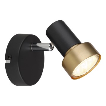 Globo - Zidna reflektorska lampa 1xGU10/25W/230V crno/zlatna