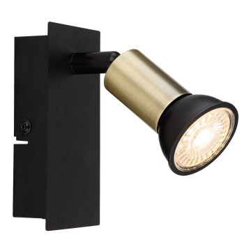 Globo - Zidna reflektorska lampa 1xGU10/35W/230V crno/mesing