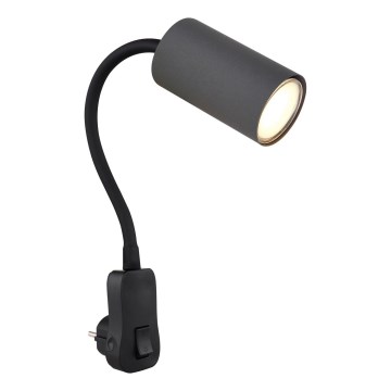 Globo - Zidna spot lampa za utičnicu 1xGU10/35W/230V crno