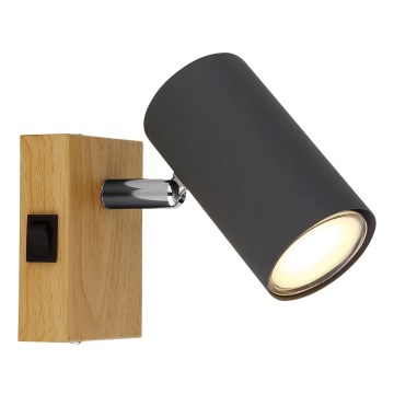 Globo - Zidna usmerena svetiljka 1xGU10/25W/230V siva/braon